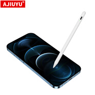 AJIUYU  適用蘋果iPhone 15/14 Pro手寫筆iPhone/XS/8/7plus主動式電容筆觸控筆繪畫筆 銀（POM筆尖）三系統(tǒng)模式觸屏原筆跡主動式電容筆 iPhone 5s蘋果手機