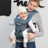 egobaby嬰兒背帶前后兩用抱娃神器寶寶腰凳前抱式遛娃二美國(guó)狗四季透氣款 omini-透氣款-淺藍(lán)+腰包+防風(fēng)帽