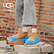 UGG冬季男女同款時(shí)尚舒適保暖厚底系帶紐姆休閑短靴時(shí)尚靴1143991 CBG | 栗色/天藍色 42