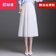 【特價(jià)撿漏】高檔輕奢百褶裙半身裙中長(zhǎng)款女春秋2022秋冬新款顯瘦單裙垂感大擺百折長(zhǎng)裙雨杉蘭 白色 均碼 1尺8-2尺5