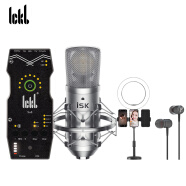 Ickb so8第五代+isk BM-800声卡套装手机电脑抖音主播唱歌k歌录音直播设备全套电容麦克风快手全民话筒