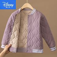 迪士尼（Disney）兒童棉襖內(nèi)穿冬季內(nèi)搭神器學生校服內(nèi)膽厚保暖衣小棉襖中大童棉服 紫色 130 碼