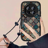 七代目五彩圖騰適用華為mate70手機殼新款mate70pro小羊皮全包mete70por+情侶防摔por男女mata十創(chuàng  )意小眾 經(jīng)典黑-云紋圖騰+黑色愛(ài)心手鏈【小羊皮】 華為Mate 70