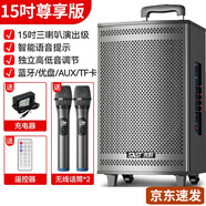 先科（SAST）廣場(chǎng)舞藍(lán)牙戶外拉桿音響大功率木質(zhì)音箱大音量帶無(wú)線話筒家用k歌 15吋音箱+雙話筒