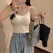 俞兆林小吊帶背心女士?jī)?nèi)搭外穿帶胸墊文胸打底性感春夏運(yùn)動(dòng)美背黑色