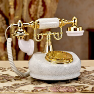 慕予臻復(fù)古電話機(jī)座機(jī)家用歐式天然玉石電話時(shí)尚創(chuàng)意固話古典電話機(jī) 插線款：復(fù)古轉(zhuǎn)盤款-復(fù)古雙鈴