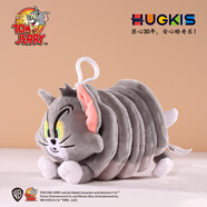 皓奇樂(lè)（HUGKIS）貓和老鼠毛絨玩具鑰匙扣書(shū)包包掛飾可愛(ài)搞怪卡通周邊玩偶公仔掛件 13cm湯姆貓(震動(dòng)變形)可拉伸 【現(xiàn)貨速發(fā)】