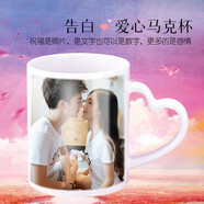 小藝星空變色杯子定制照片咖啡馬克杯帶蓋骨陶瓷水杯年會禮品生日禮物 不變色白杯（來圖定制） 款式二