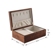 半笙黑胡桃木迷你首飾盒新款實(shí)木便攜旅行耳環(huán)項鏈收納盒精致 黑胡桃首飾盒（大號款）