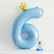 多美憶生日場景布置男孩數(shù)字生日氣球道具氛圍布置兒童派對裝飾藍(lán)色6