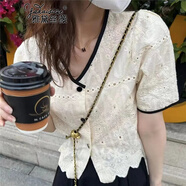 雅黛絲薇 連衣裙夏季女裝2022年新款韓版氣質(zhì)法式小香風(fēng)半身紗裙子夏天洋氣減齡小個(gè)子兩件套套裝裙 黑色扣上衣 M
