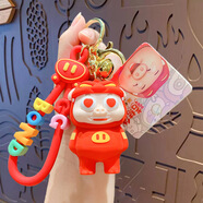 豬豬俠（GG·BOND）【正版】GGBond豬豬俠爆眼愛(ài)心鑰匙扣卡通可愛(ài)掛件情侶玩具公仔 愛(ài)心爆眼豬豬俠