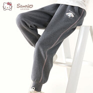 Hello Kitty兒童褲子女童運動(dòng)褲春秋中大童休閑長(cháng)褲童裝 Z511深灰 120cm 