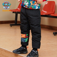 汪汪隊立大功汪汪隊兒童羽絨褲女童2025冬季加絨加厚褲子中小童保暖擋風(fēng)滑雪褲 黑色711【絨子含量85%】 105