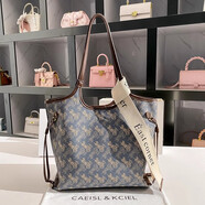 CAEISL & KCIEL官網(wǎng)小&ck2025新款女包女友生日禮物高級感絲絨壓花托特包腋下包 藍(lán)色馬車 專柜高檔品質(zhì)