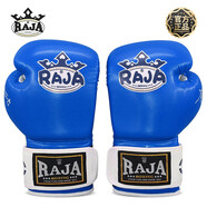 raja-boxing兒童拳擊手套 男孩泰拳散打自由搏擊格斗訓(xùn)練女孩打沙袋沙包拳套 藍色【京倉發(fā)貨】 4oz（兒童3-8歲）