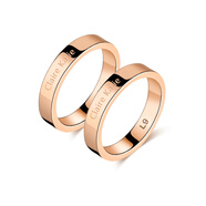 季戈玉洛奇18k玫瑰金戒指經(jīng)典情侶對戒一對鉆戒男女婚戒訂婚結婚18K情 [精美禮盒]素圈玫瑰金+素圈玫