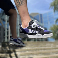 阿迪達斯三葉草休閑鞋男女ADI2000復古時(shí)尚潮流百搭運動(dòng)板鞋 GZ6201 紫黑白 40.5