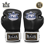 raja-boxing兒童拳擊手套 男孩泰拳散打自由搏擊格斗訓(xùn)練女孩打沙袋沙包拳套 黑色【京倉發(fā)貨】 6oz（青少年8-16歲）