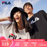 斐乐（FILA）官方情侣短袖T恤男女装夏季经典LOGO圆领运动套头衫纯棉宽松上衣 雪白-WT XS