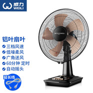 威力 電風(fēng)扇臺式家用學(xué)生宿舍風(fēng)扇臺式臺扇14英寸16英寸大風(fēng)力電扇搖頭定時辦公室臺立式小風(fēng)扇 16英寸金屬葉長線款【升級強風(fēng)三檔+搖頭定時】