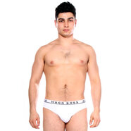 BOSS 男式 彈力棉 3 條裝 White Large