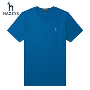 哈吉斯（HAZZYS）男裝 秋季素色百搭短袖T恤男ASTZE03BE61