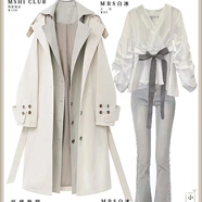 歆栩冬天衣服女套裝秋冬2024新款韓版工裝外套風(fēng)衣洋氣襯衫顯瘦牛仔褲 襯衫 單件（預(yù)售十五天） M 80-100斤