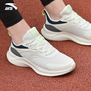 安踏（ANTA）男鞋輕便冬季跑步鞋男2025新款網(wǎng)面透氣軟底運動(dòng)鞋休閑旅游鞋子男 象牙白/鋼灰 網(wǎng)面透氣 39