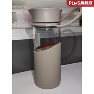 migo玻璃杯美國MIGO健康玻璃水杯 享悅便攜無(wú)鉛帶拎繩茶濾水瓶壺 暖茶灰1780  320ml