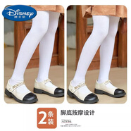 迪士尼秋季兒童純棉打底褲秋冬外穿兒童高腰連褲襪秋天學(xué)生中厚舞蹈褲襪 白色+白色【2條裝】 XXL碼【身高136-150cm】