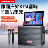 紐曼（Newmine）K97藍牙音箱戶(hù)外大音量廣場(chǎng)舞音響小型家用收音手提便攜式無(wú)線(xiàn)K歌地攤擺微信收款播報器樂(lè )器音箱 D21卡拉OK一體機【帶顯示屏】