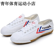 飛躍（Feiyue）韻優(yōu)利（yunyouli）大博文飛躍田徑跑步鞋防滑耐磨帆布鞋體考武術(shù) 白色【大博文系帶】 43