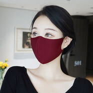 壹號(hào)鳳口罩高顏值可水洗3d立體春秋季可水洗可調(diào)節(jié)雙層透氣 酒紅色
