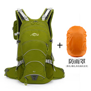 鷹圖（OUTDOOR INOXTO） 自行車騎行包透氣輕便戶外越野野營(yíng)雙肩包徒步登山包水袋背包20L 軍綠色+防雨罩