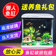 舒博萊特（SHUBOLAITE）魚(yú)缸水族箱懶人家用客廳小型迷你生態(tài)桌面金魚(yú)缸造景玻璃過(guò)濾魚(yú)缸 400-高端造景套裝 + 養魚(yú)大禮包
