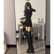 欲動(dòng)修身內搭包臀連衣裙春秋冬季女小媽性感辣妹緊身裙子套裝chic夜店 黑色包臀裙常規款 XXS L 長(cháng)袖/赫本風(fēng)/小眾/休閑/c