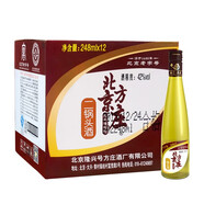 方莊北京二鍋頭 白酒42度綿柔型清香型 約半斤淡青黃小酒單瓶 42度 248mL 12瓶 整箱