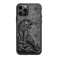 原奘適用iPhone16Plus手機殼木質(zhì)蘋果15promax男女保護(hù)殼套防摔全包 祥云上山虎 iphone15 plus