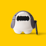 韻寧 適用airpods保護(hù)套airpods pro耳機(jī)套airpods3硅膠軟殼蘋果耳機(jī)殼卡通三代 蘋果Airpodspro【鯊魚】