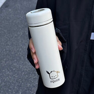 oktp保溫杯大容量男女士316不銹鋼泡茶杯子學(xué)生高顏值水杯便攜暖水瓶 白色470ml+小帕貼+杯刷