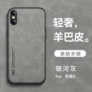 魯深 蘋果XSMAX手機殼XR保護套iphoneX硅膠膚感磁吸男女外殼全包鏡頭軟殼防摔級新品手機 蘋果X/XS通用【銀河灰色】 【膚感磁吸殼】配鋼化膜
