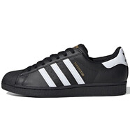 三葉草（Adidas）SUPERSTAR 經(jīng)典金標(biāo)貝殼頭休閑鞋 EG4959 黑色 36碼 