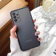 首基艾派 三星A32手機(jī)殼 Galaxy A52新款全包防摔三星A72磨砂撞色5G手機(jī)保護(hù)殼硅膠 黑色-三星A52 5G版【配鋼化膜】