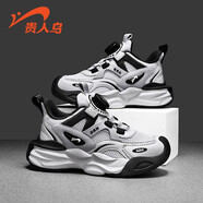 貴人鳥(niǎo)兒童跑步鞋男女童運動(dòng)鞋2025秋季新款春秋款男孩休閑鞋大童鞋子 灰黑（網(wǎng)面） 35 內長(cháng)22.3/腳長(cháng)21.3