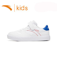 安踏童鞋男童小白鞋板鞋秋季兒童運動(dòng)鞋大童男孩休閑鞋子 安踏白/正藍/大學(xué)紅8002-4 40