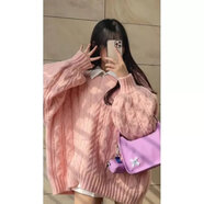 月袖（YUEXIU）奶fufu軟糯加厚粉色V領(lǐng)毛衣女學(xué)生秋冬溫柔慵懶風(fēng)麻花針織衫上衣 白色 單件內(nèi)搭襯衫 S 【關(guān)注店鋪】