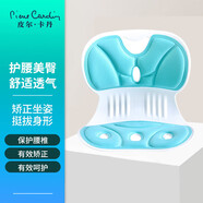 皮爾卡丹（pierrecardin）矯姿坐墊 護腰學生坐墊靠墊座椅子坐墊屁墊透氣人體工學坐墊 碧綠