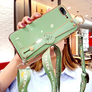 優(yōu)蕾絲 iphone6/7/8手機殼6s保護6plus硅膠套蘋(píng)果腕帶斜挎掛繩全包防摔軟殼女款