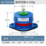 京純（JINGCHUN）阻尼彈簧減震器水泵空氣能座裝緩沖防震墊空調落地風(fēng)機減振器 ALJ 02000(0-30Kg)+膠墊